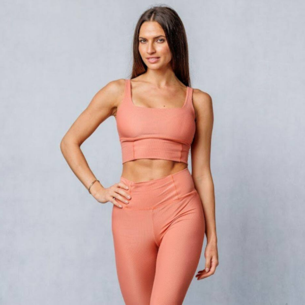 Indi-Go LILY crop top, dark losos