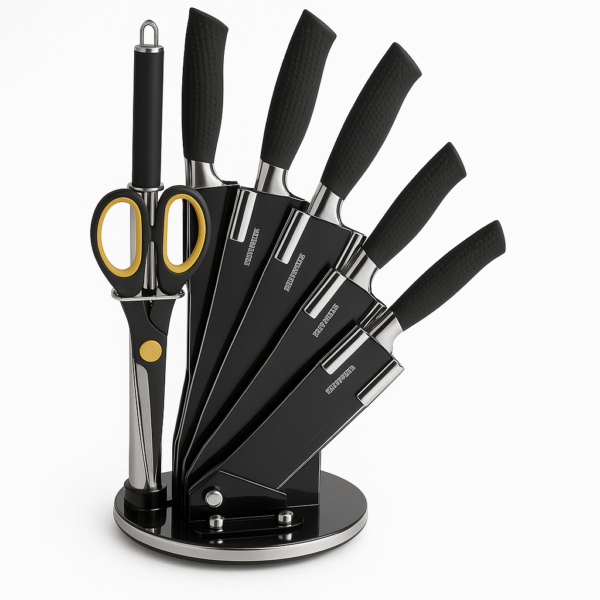 Royalty Line® 8-dielna sada nožov s brúsom a nožnicami, RL-BLK8-W