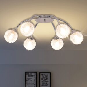 vidaXL Stropná lampa so 6 LED žiarovkami G9 240 W-1