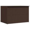 vidaXL Záhradný úložný box hnedý 150x100x100 cm polyratanový-1