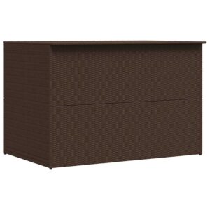 vidaXL Záhradný úložný box hnedý 150x100x100 cm polyratanový-1