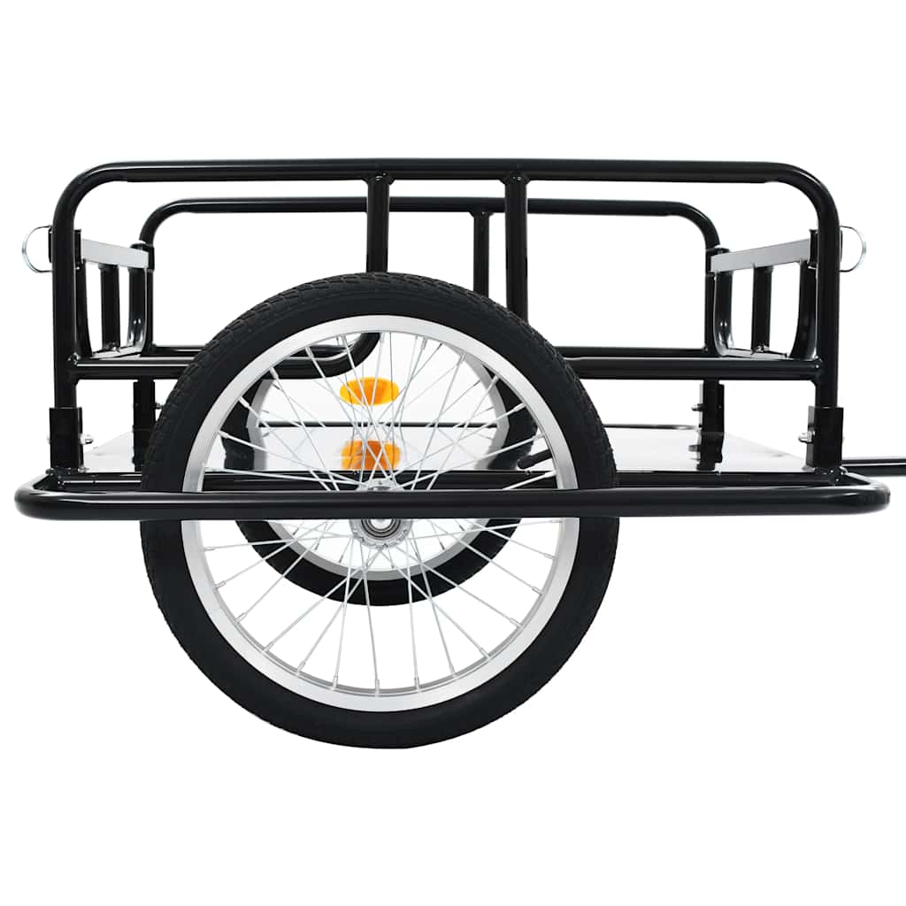 vidaXL Príves na bicykel 130x73x48,5 cm, oceľ, čierny-7