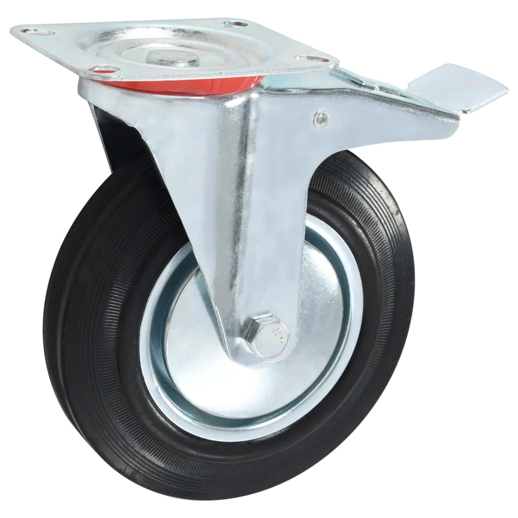 vidaXL Otočné kolieska s dvojitou brzdou 4 ks, 200 mm-3