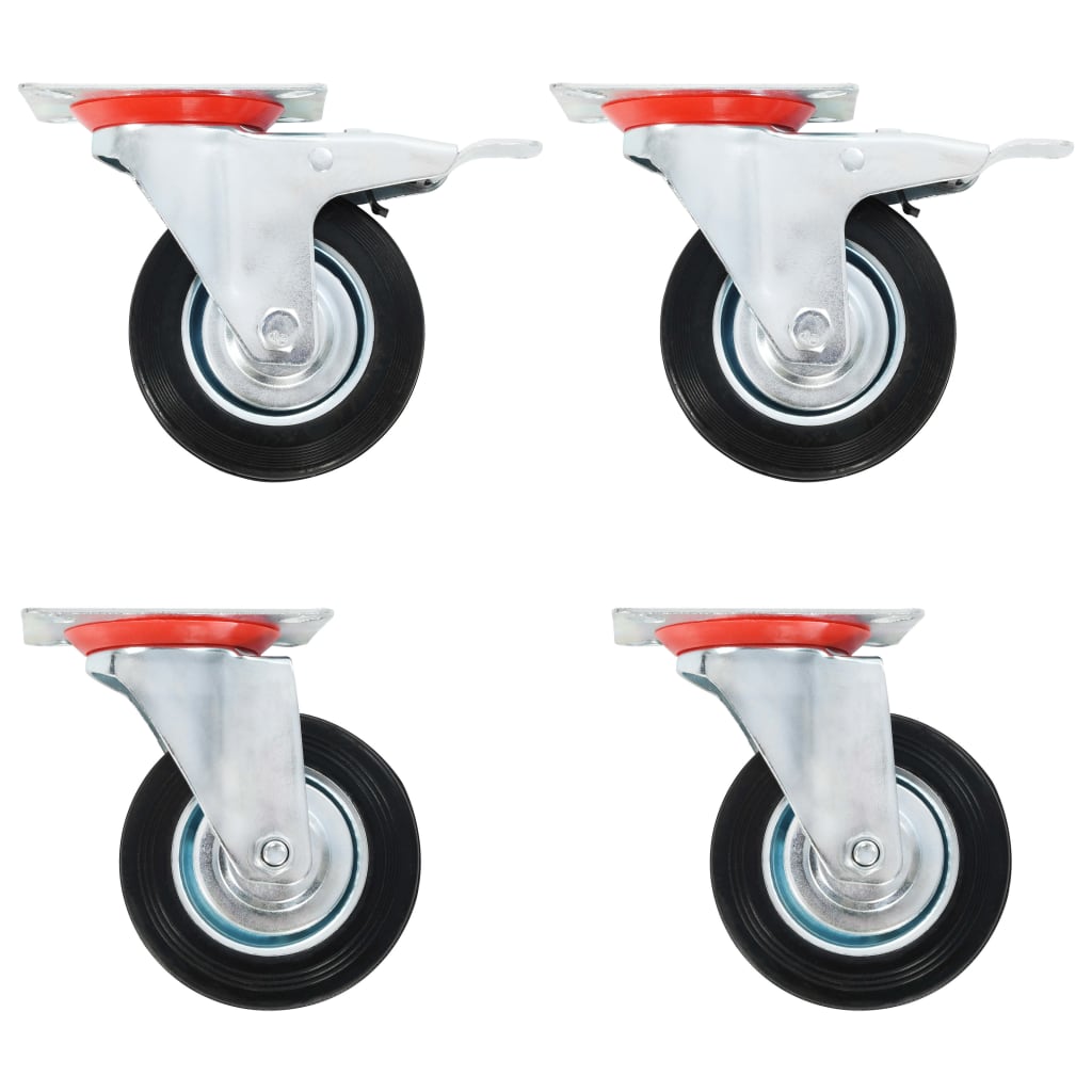 vidaXL Otočné kolieska 4 ks 100 mm-1