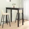 vidaXL Barový stôl, MDF, čierny 115x55x107 cm-1