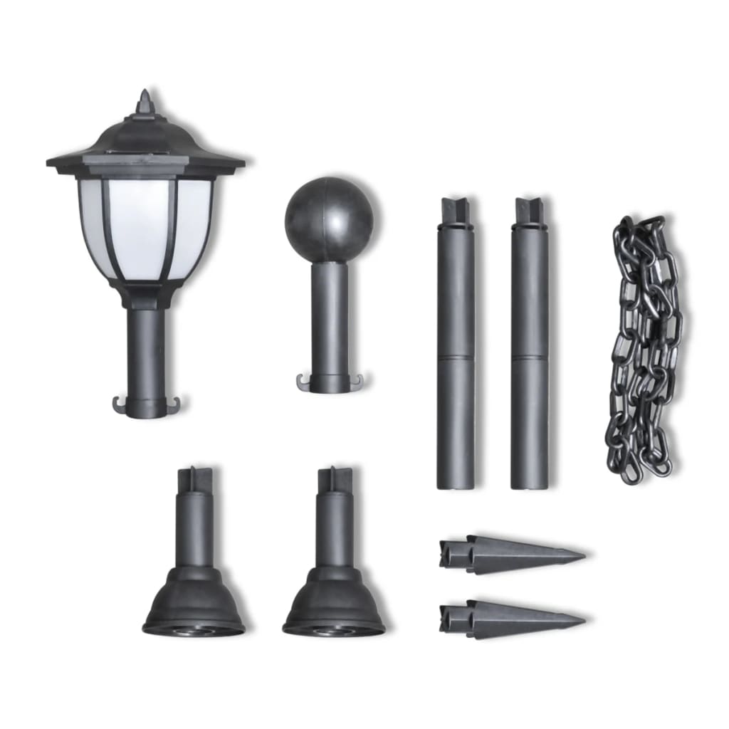 Reťazový plot s 2 solárne LED lampy-3