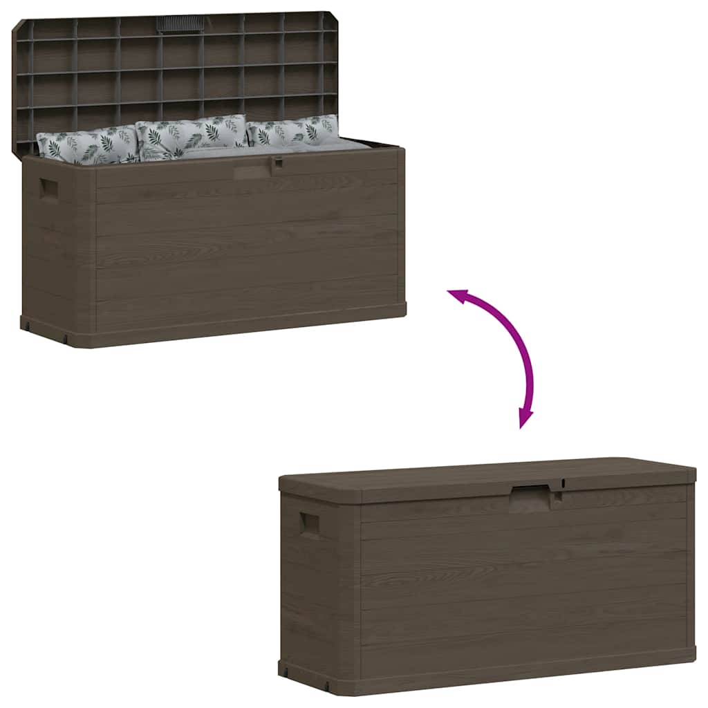 vidaXL Záhradný úložný box hnedý 280 l-7