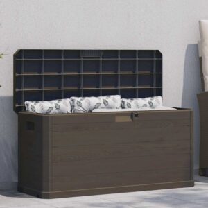 vidaXL Záhradný úložný box hnedý 280 l-1