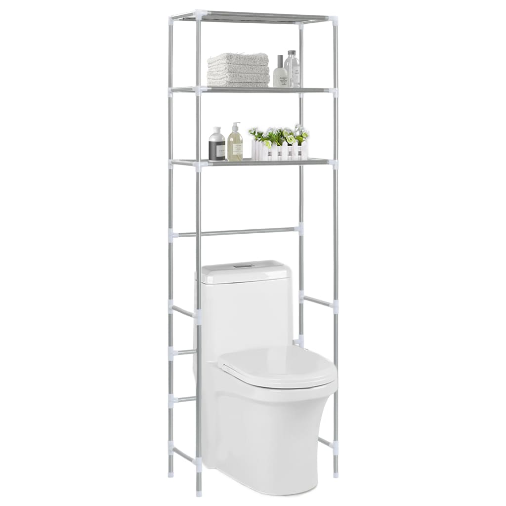vidaXL Úložný regál nad toaletu s 3 poličkami 53x28x169 cm-1