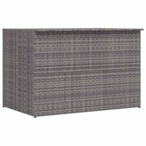 vidaXL Záhradný úložný box sivý 150x100x100 cm polyratanový-1