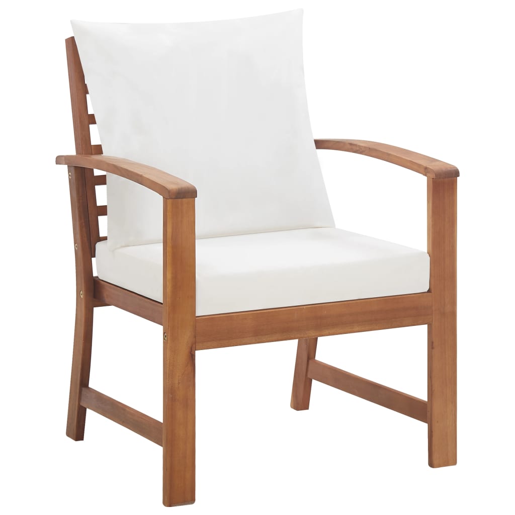 vidaXL 4-dielna záhradná sedacia súprava, podložky, akáciový masív-9