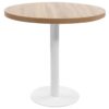 vidaXL Bistro stolík bledohnedý 80 cm MDF-1