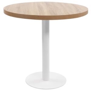 vidaXL Bistro stolík bledohnedý 80 cm MDF-1