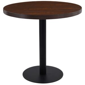 vidaXL Bistro stolík tmavohnedý 80 cm MDF-1