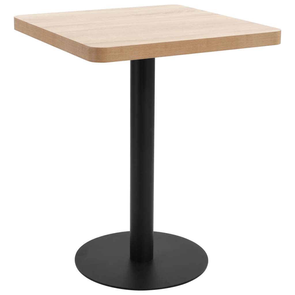 vidaXL Bistro stolík bledohnedý 60x60 cm MDF-1