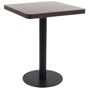vidaXL Bistro stolík tmavohnedý 60x60 cm MDF-1