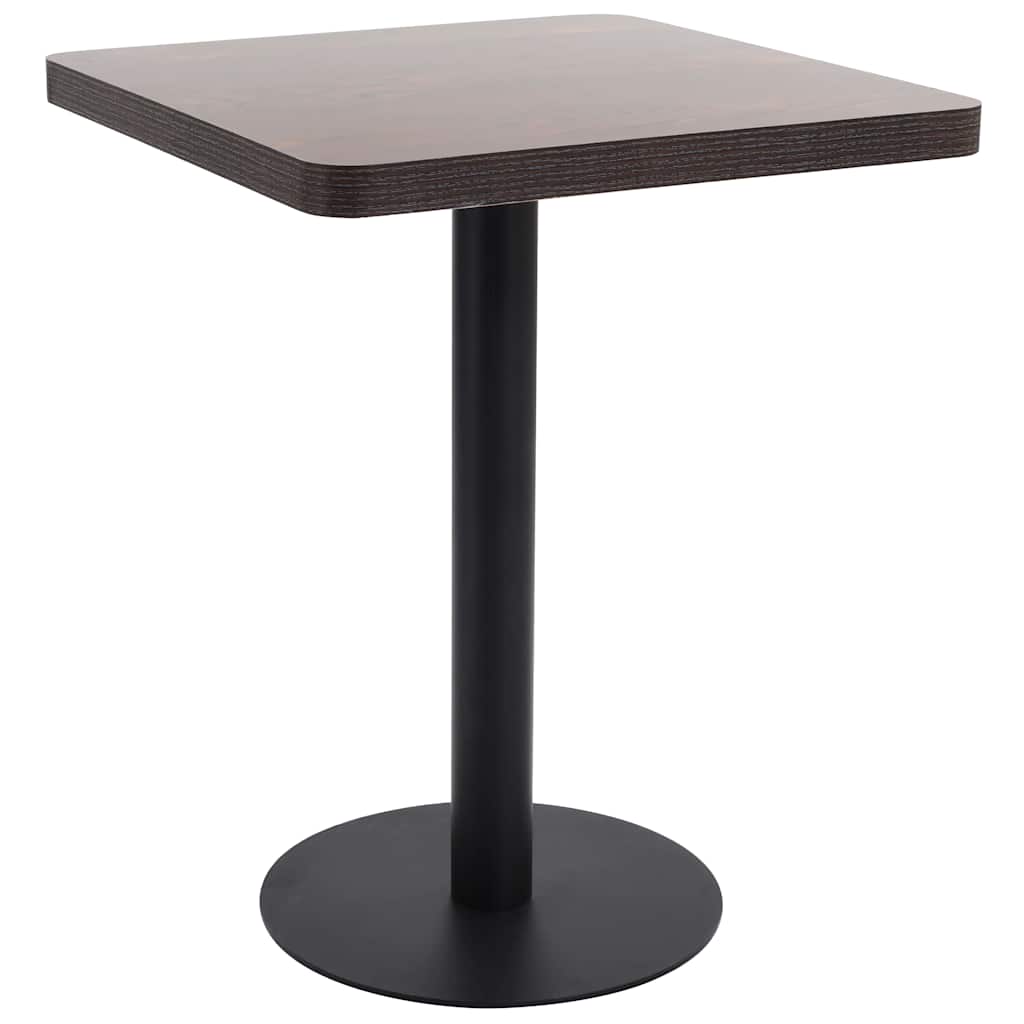 vidaXL Bistro stolík tmavohnedý 60x60 cm MDF-1