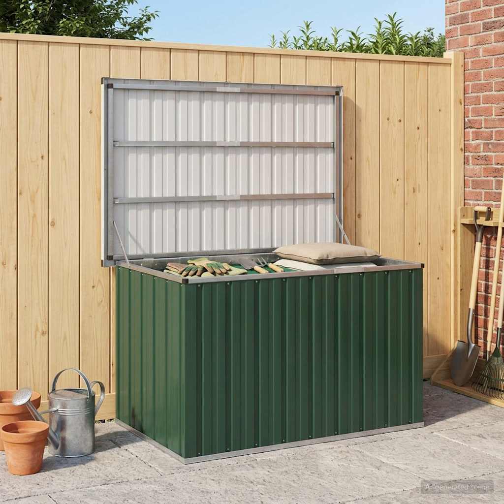 vidaXL Záhradný úložný box zelený 109x67x65 cm-3