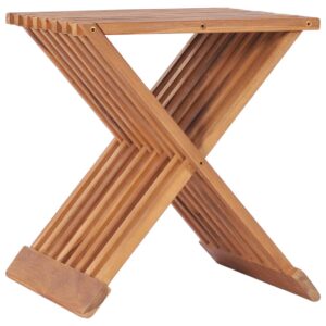 vidaXL Skladacia stolička 40x32x45 cm tíkový masív-1