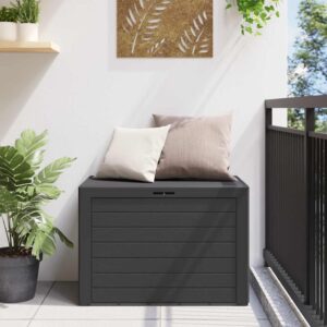vidaXL Záhradný úložný box antracitový 78x44x55 cm-1