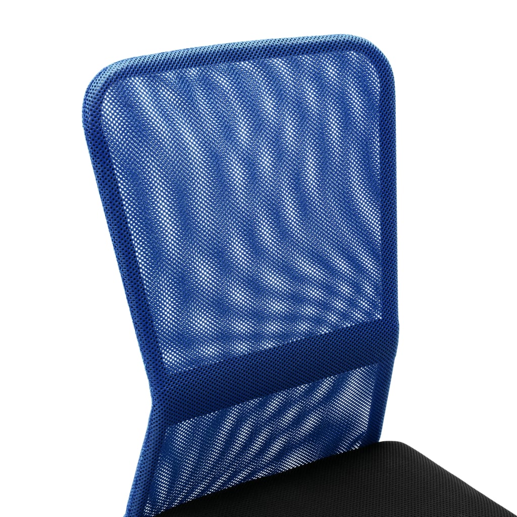vidaXL Kancelárska stolička čierna a modrá 44x52x100 cm sieťovinová látka-5