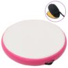 vidaXL Nafukovací gymnastický matrac s pumpou 100x100x10 cm PVC ružový-1