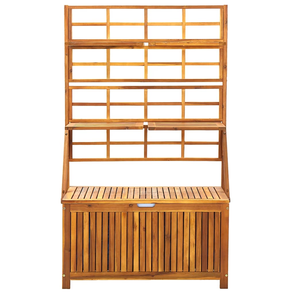 vidaXL Úložný box s mriežkou 99x55x160 cm akáciový masív-3