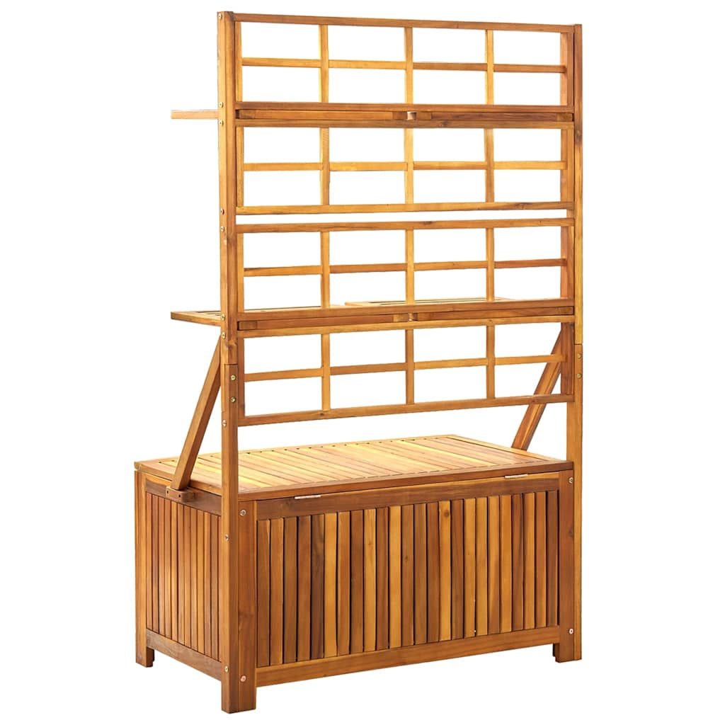 vidaXL Úložný box s mriežkou 99x55x160 cm akáciový masív-5