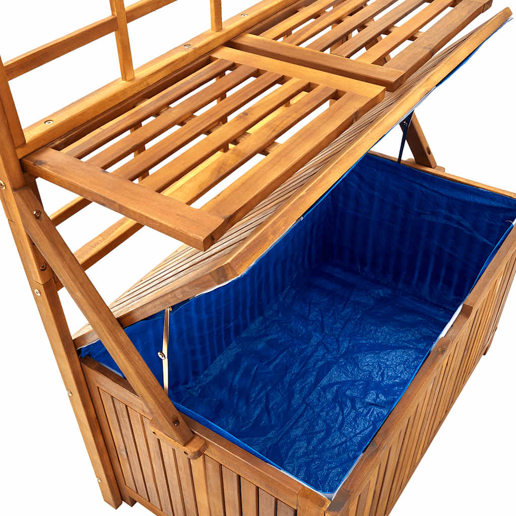 vidaXL Úložný box s mriežkou 99x55x160 cm akáciový masív-7
