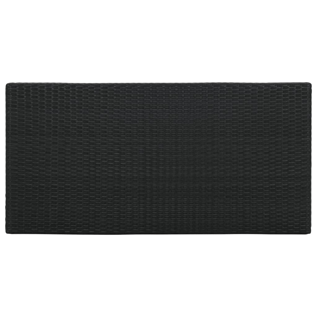 vidaXL Barový stolík s úložným regálom čierny 120x60x110 cm polyratan-5