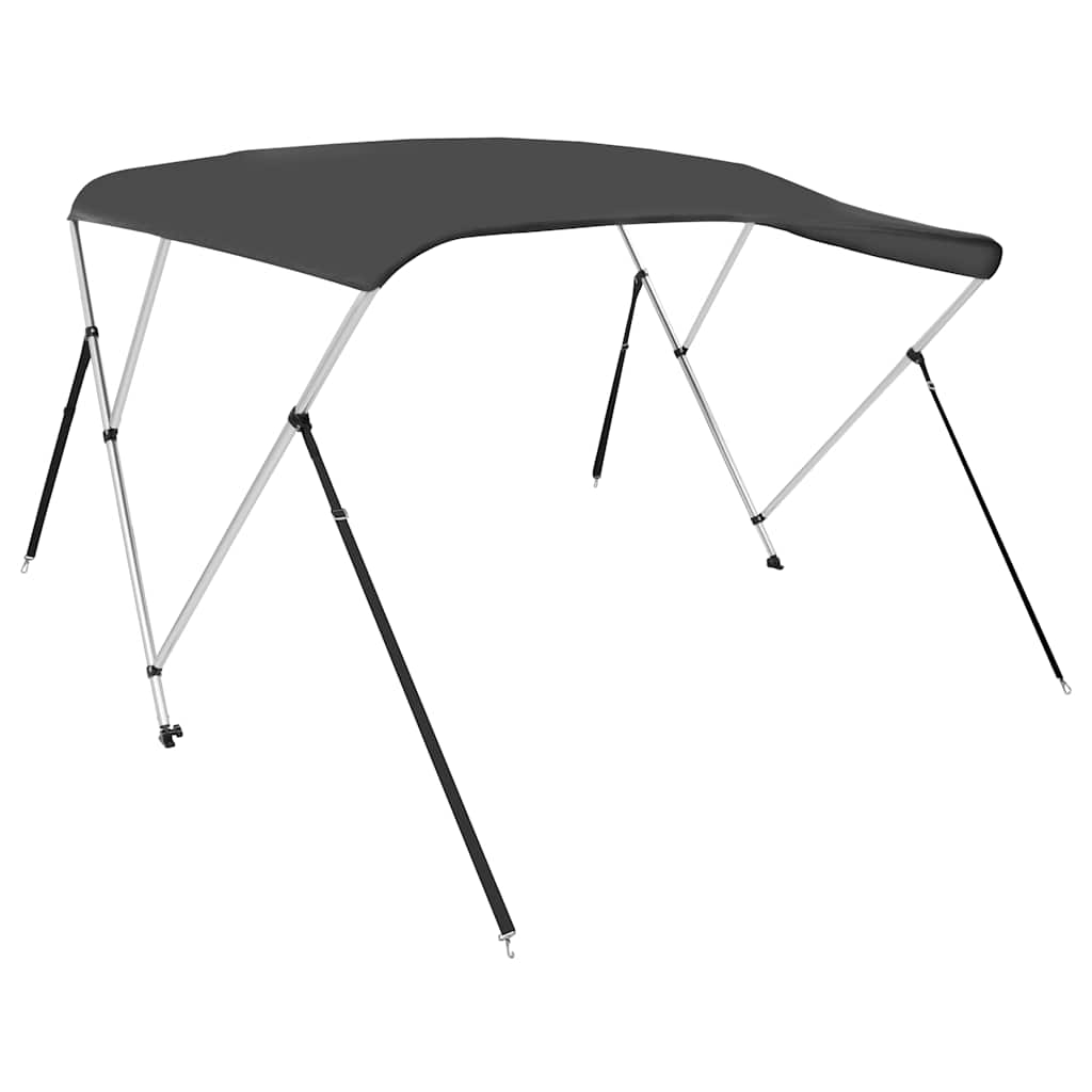 vidaXL Strieška Bimini s 3 oblúkmi, antracitová 183x140x137 cm-5