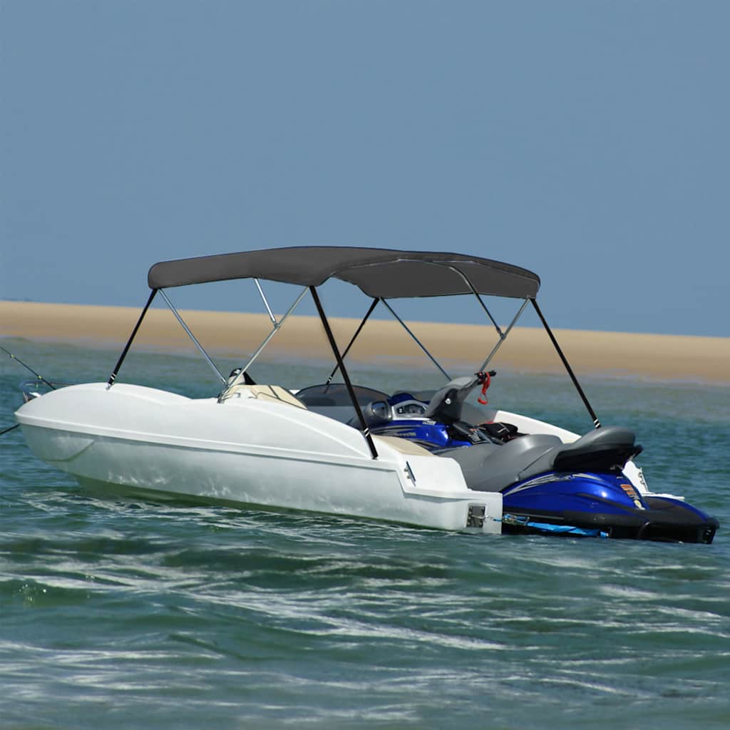 vidaXL Strieška Bimini s 3 oblúkmi, antracitová 183x140x137 cm-1