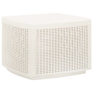 vidaXL Záhradný stôl biely 53x53x40 cm plast-1