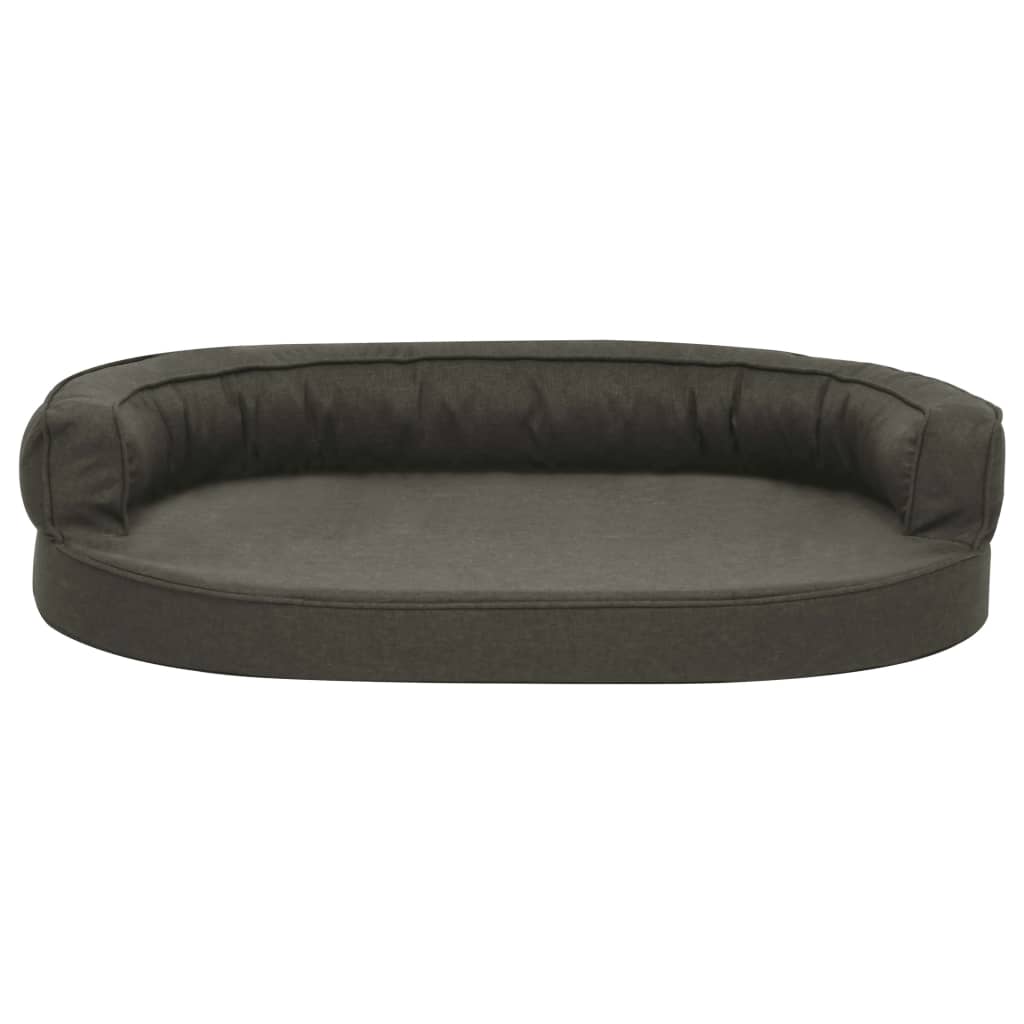 vidaXL Ergonomický matrac pre psa 75x53 cm ľanový vzhľad tmavošedý-3