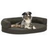 vidaXL Ergonomický matrac pre psa 75x53 cm ľanový vzhľad tmavošedý-1