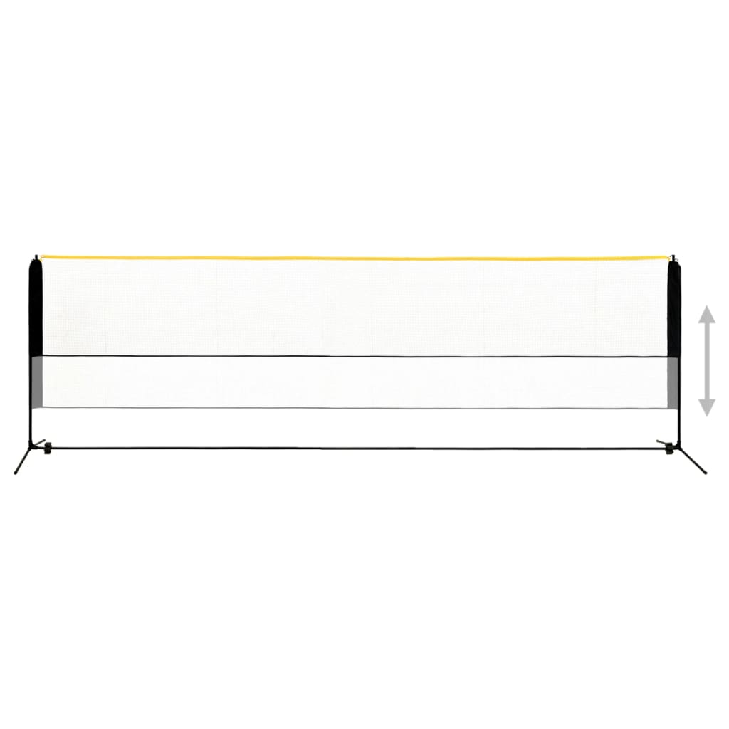 vidaXL Nastaviteľná bedmintonová sieť 500x103x94-158 cm kov-3