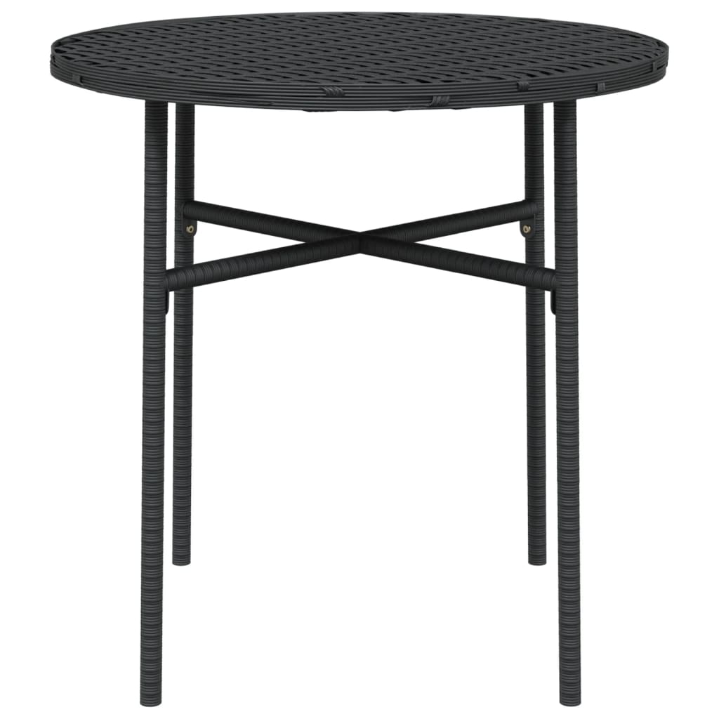 vidaXL Čajový stôl čierny 45 cm polyratanový-3