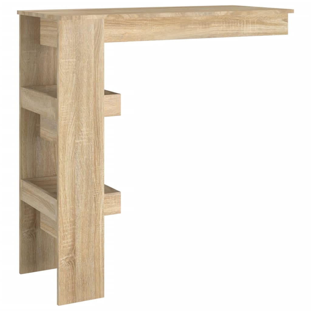 vidaXL Nástenný barový stôl sonoma 102x45x103,5 cm spracované drevo-5
