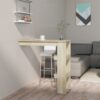 vidaXL Nástenný barový stôl sonoma 102x45x103,5 cm spracované drevo-1
