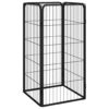 vidaXL Ohrádka pre psov 4 panely čierna 50x100 cm práškovaná oceľ-1