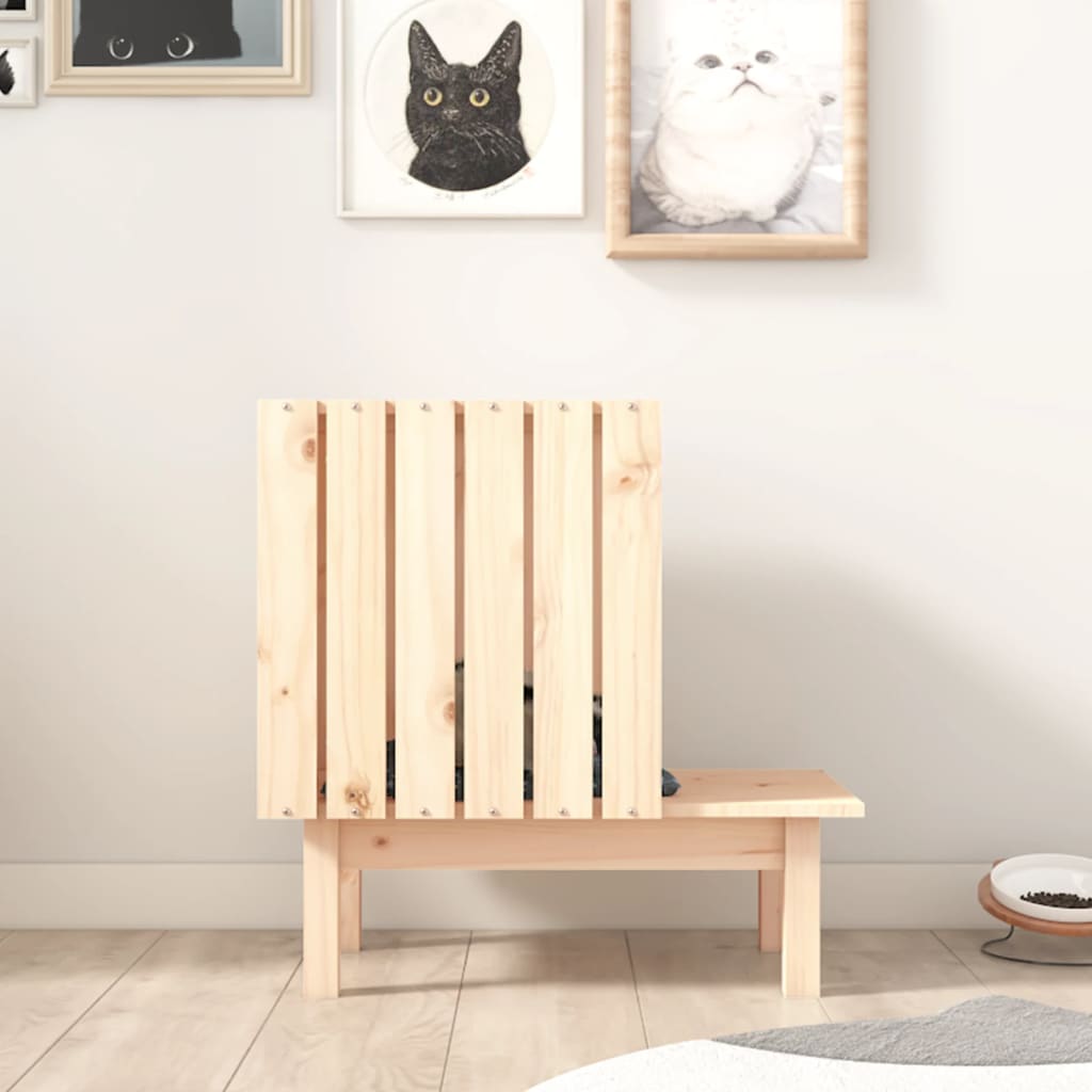 vidaXL Mačací domček 60x36x60 cm borovicový masív-3