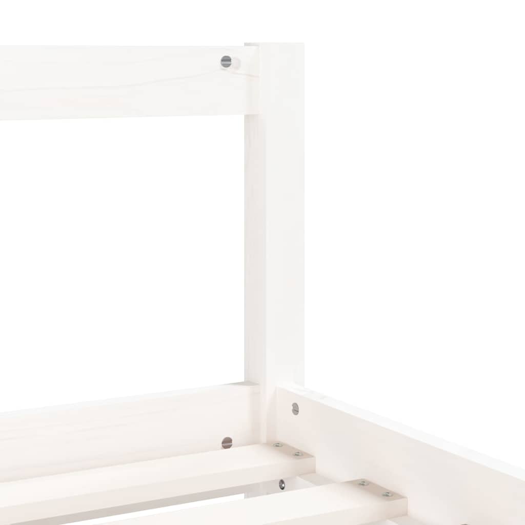 vidaXL Rám detskej postele biely 90x200 cm masívna borovica-7
