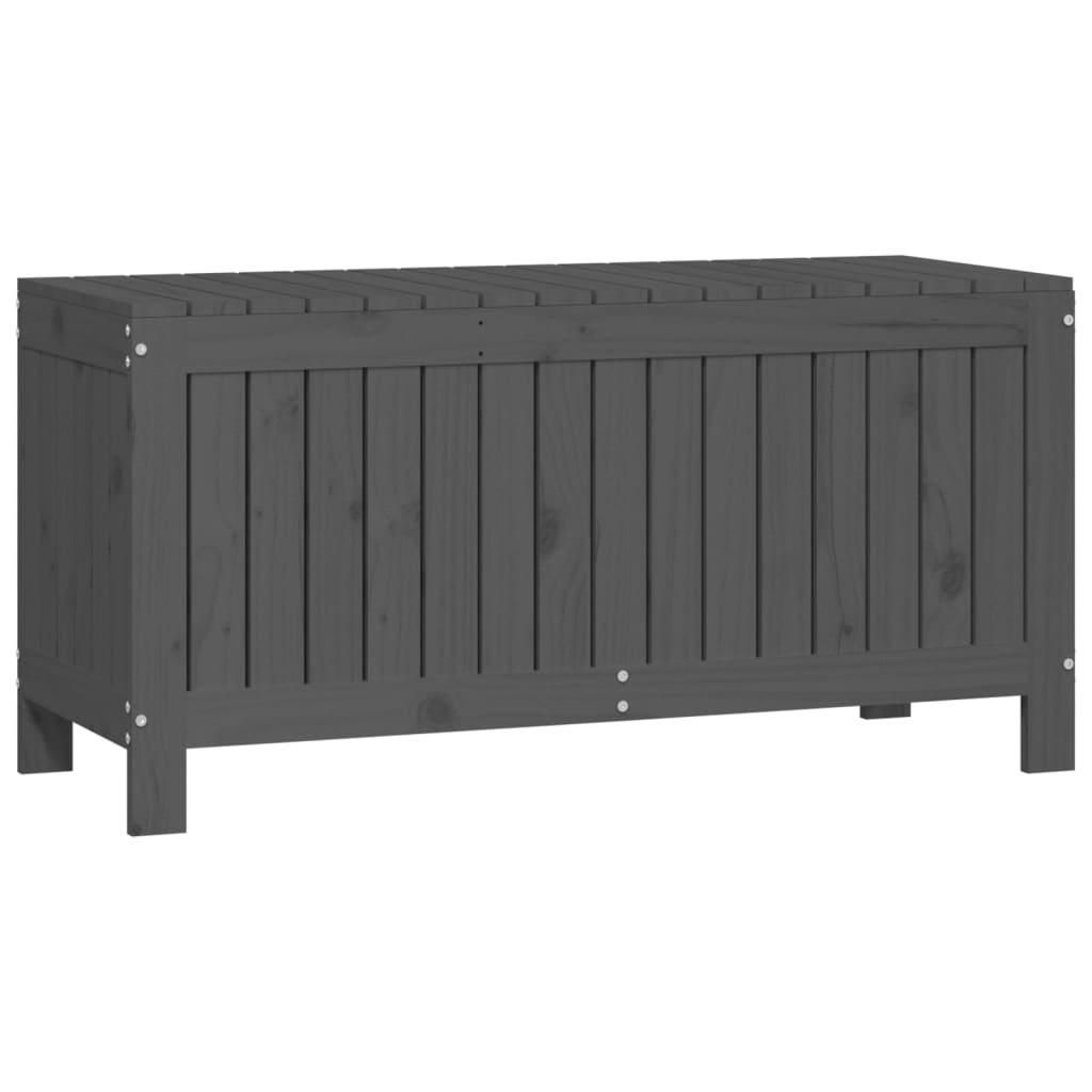 vidaXL Záhradný úložný box sivý 108x42,5x54 cm masívna borovica-5
