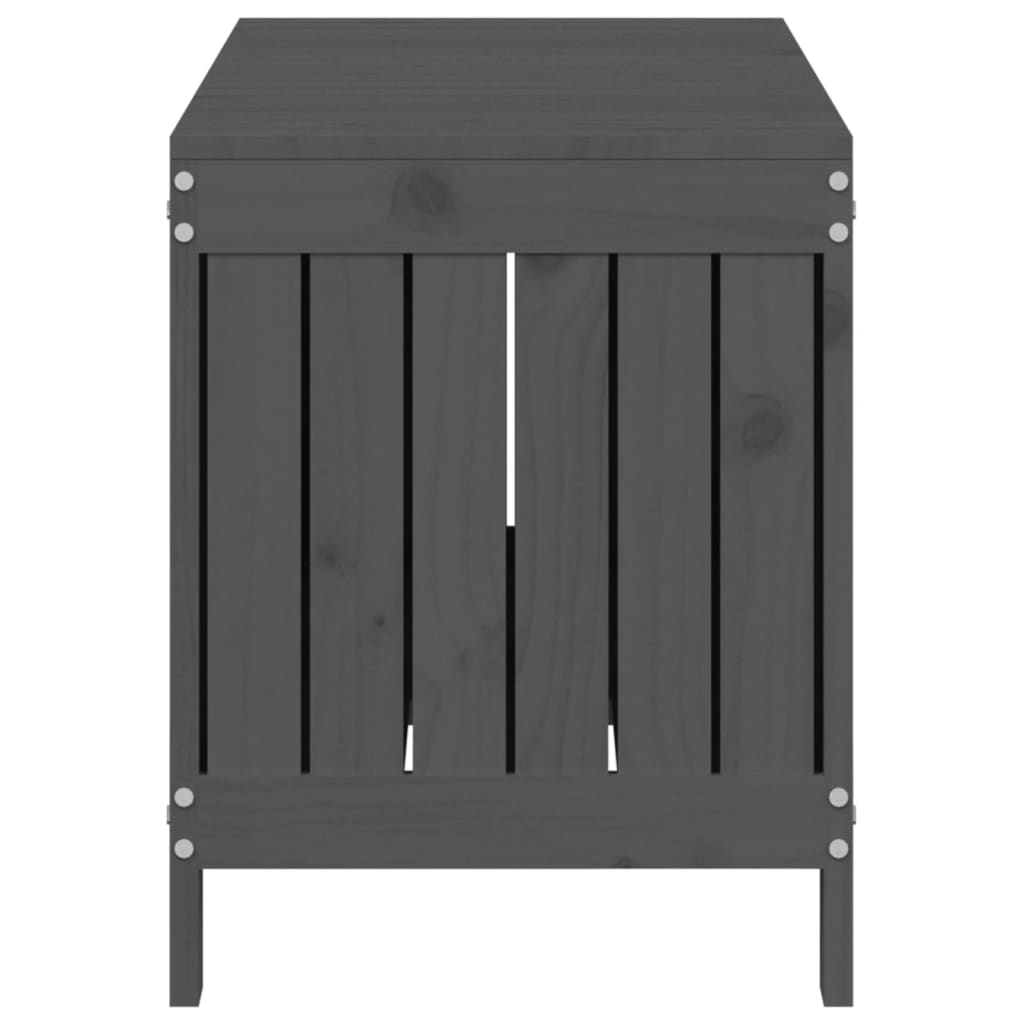 vidaXL Záhradný úložný box sivý 108x42,5x54 cm masívna borovica-7