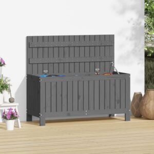 vidaXL Záhradný úložný box sivý 108x42,5x54 cm masívna borovica-1