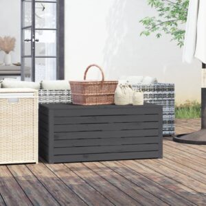 vidaXL Záhradný box sivý 101x50,5x46,5 cm masívna borovica-1