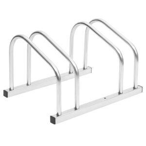 vidaXL Stojan na 2 bicykle pozinkovaná oceľ-1