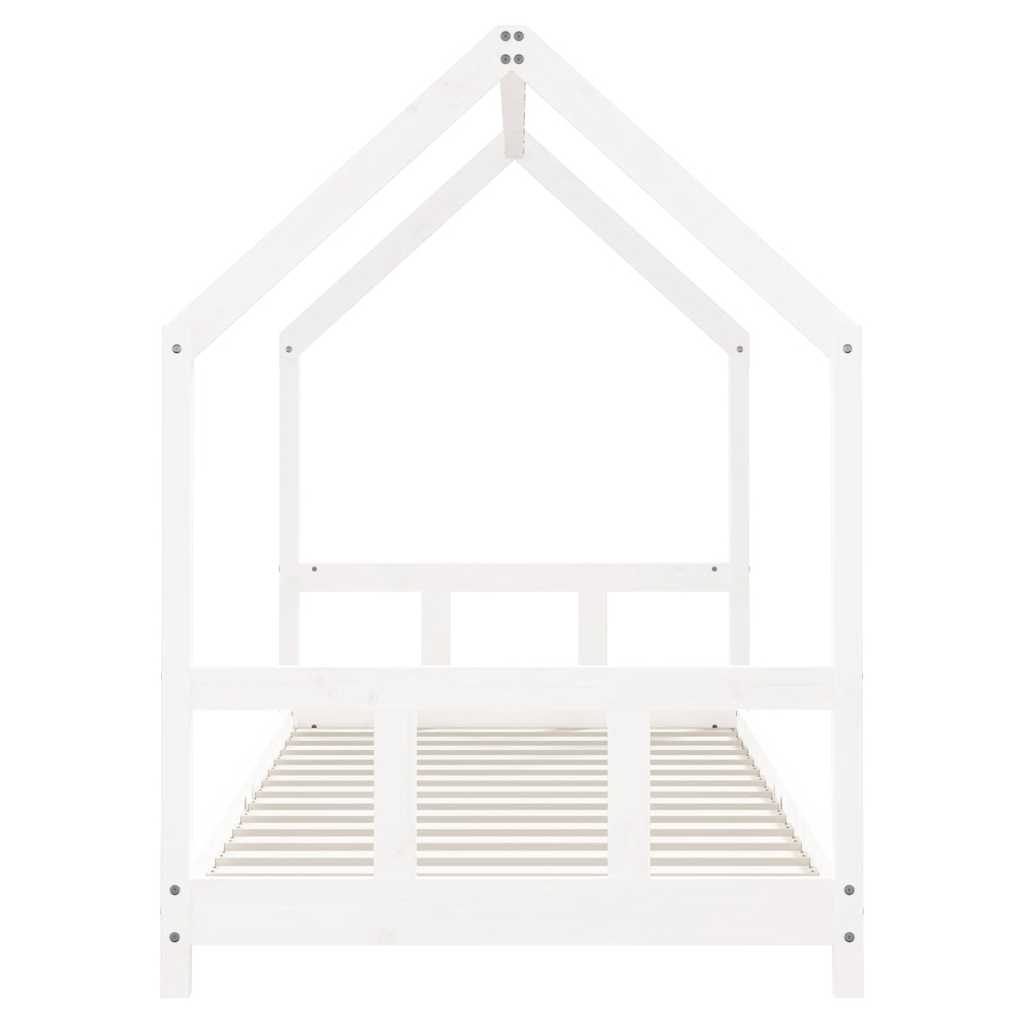 vidaXL Rám detskej postele biely 90x200 cm masívna borovica-5