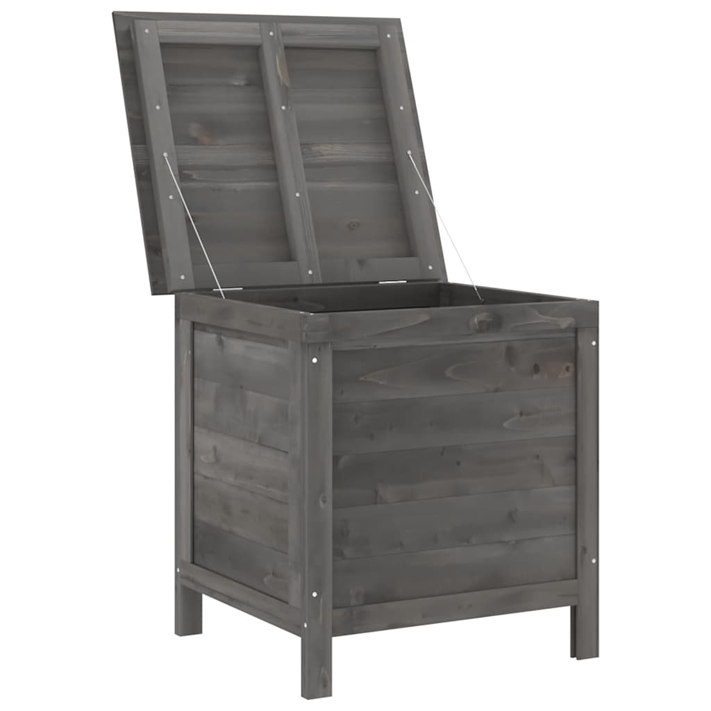 vidaXL Záhradný úložný box antracitový 50x49x56,5 cm jedľový masív-3