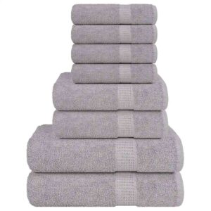 vidaXL 8-dielna sada uterákov FROGN sivá 360 g/m²-1